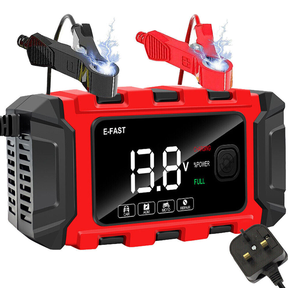 12V Intelligent Motorcycle Motorbike Car Battery Charger Automatic Smart Trickle