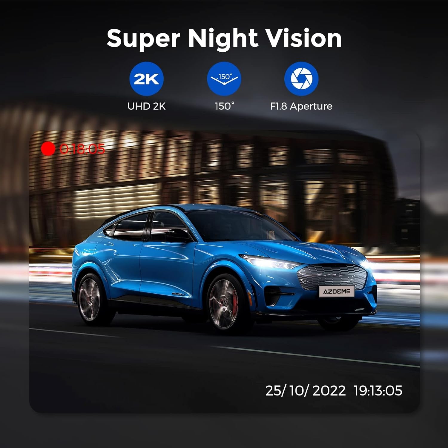 2K Dash Cam with Wifi APP Control Car Camera Dashboard Camera 1440P, 3.0" Display Video Recorder 170 Wide Angle, Night Vision, 24H Parking Mode, G-Sensor, Super Capacitor(M27)