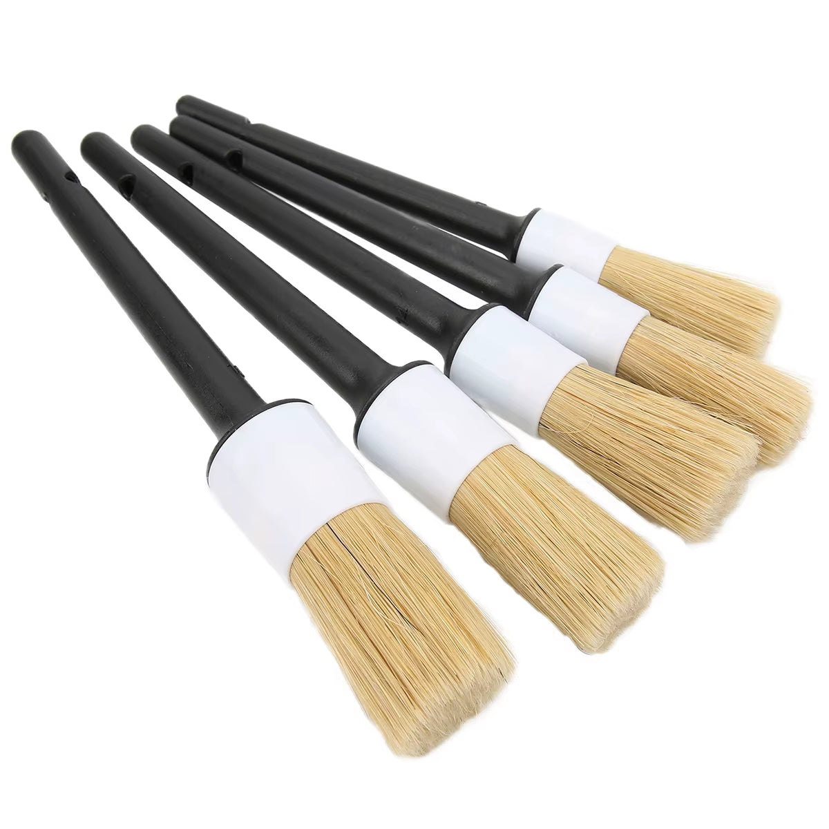 Car Detailing Brushes Premium Dense Car Detail Brushes Not Scratching Car 5PCS Different Sized for Cleaning Emblem Wheels