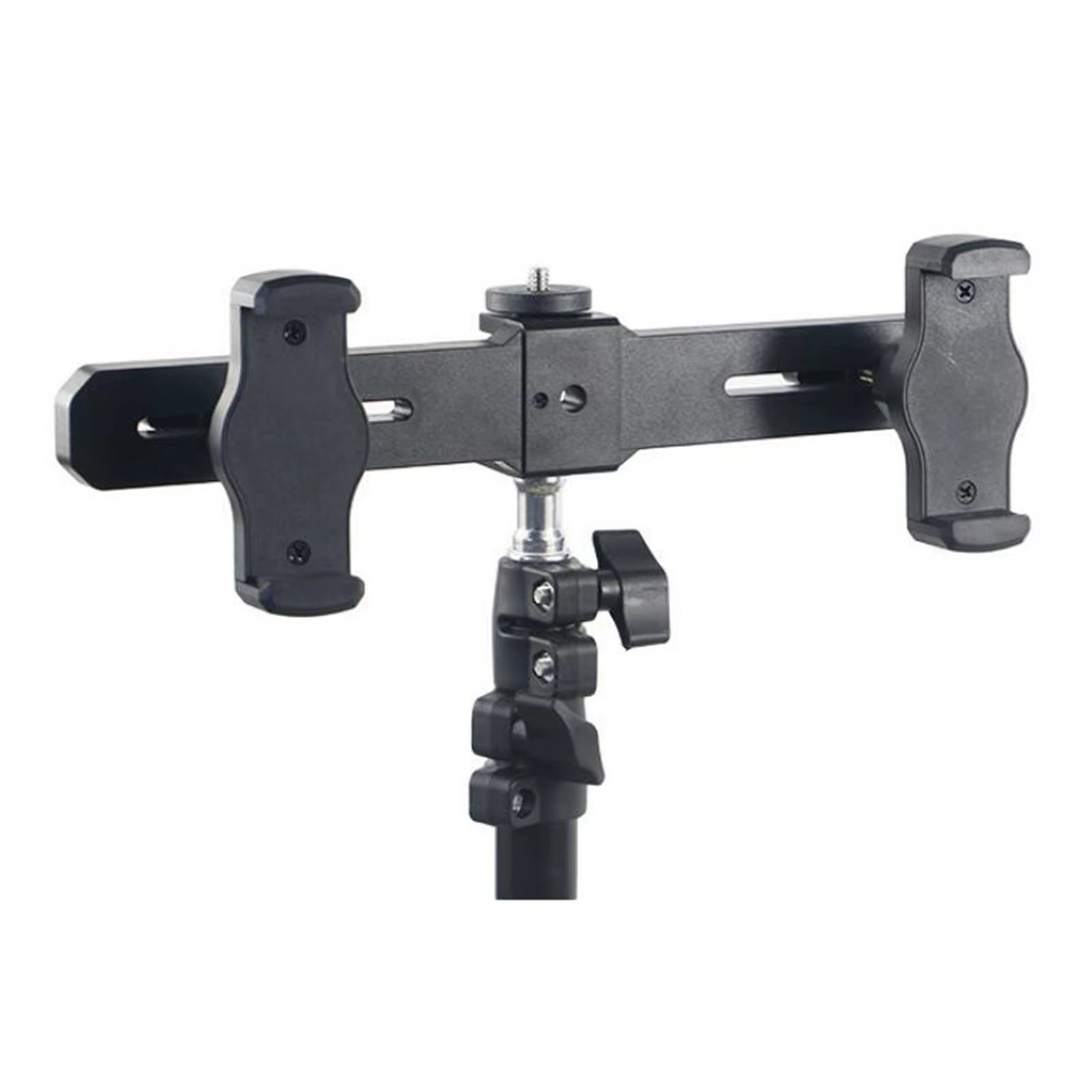Universal Mobile Phone Bracket Dual Adjustable Crossbar Clip for Livie Stream Video Recording Multifunctional Tripod Accessories