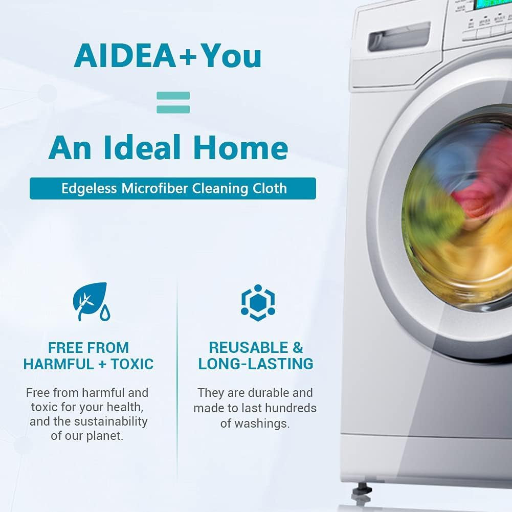 Microfibre Cloth Pack of 24, Multifunctional Reusable Cleaning Cloths, Lint Free Streak Free Washable Cloth Duster for House, Kitchen, Car, Motorbike, Windows 30 X 30 Cm