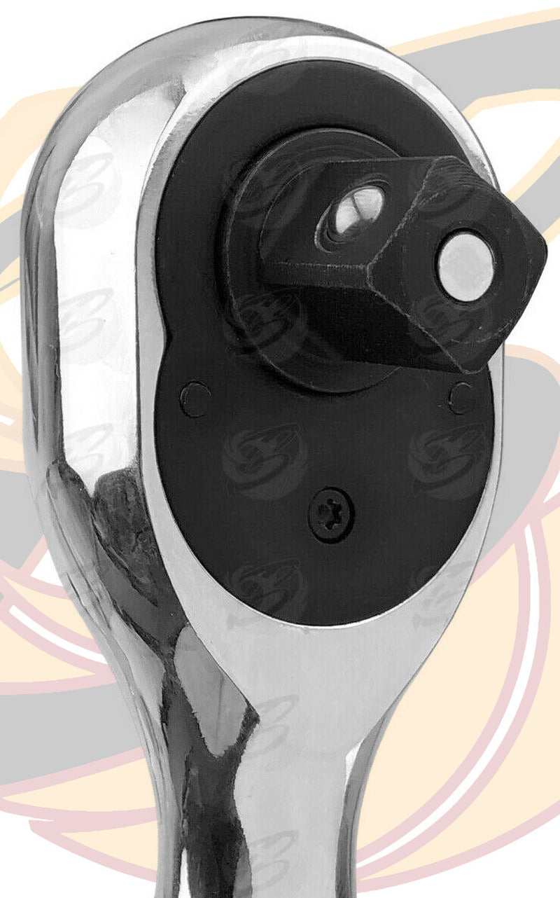 US.PRO 3Pc Ratchet Handle Set 1/4" 3/8" 1/2" Long Reach Wrenches Quick Release