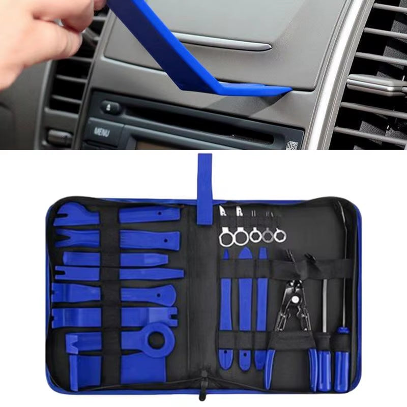 Removal Tool Kit for Car Trim Tools 19 Pieces Pry Tool Kit Removal Tool Kit Light Weight for Fasteners Door Panels Automotive