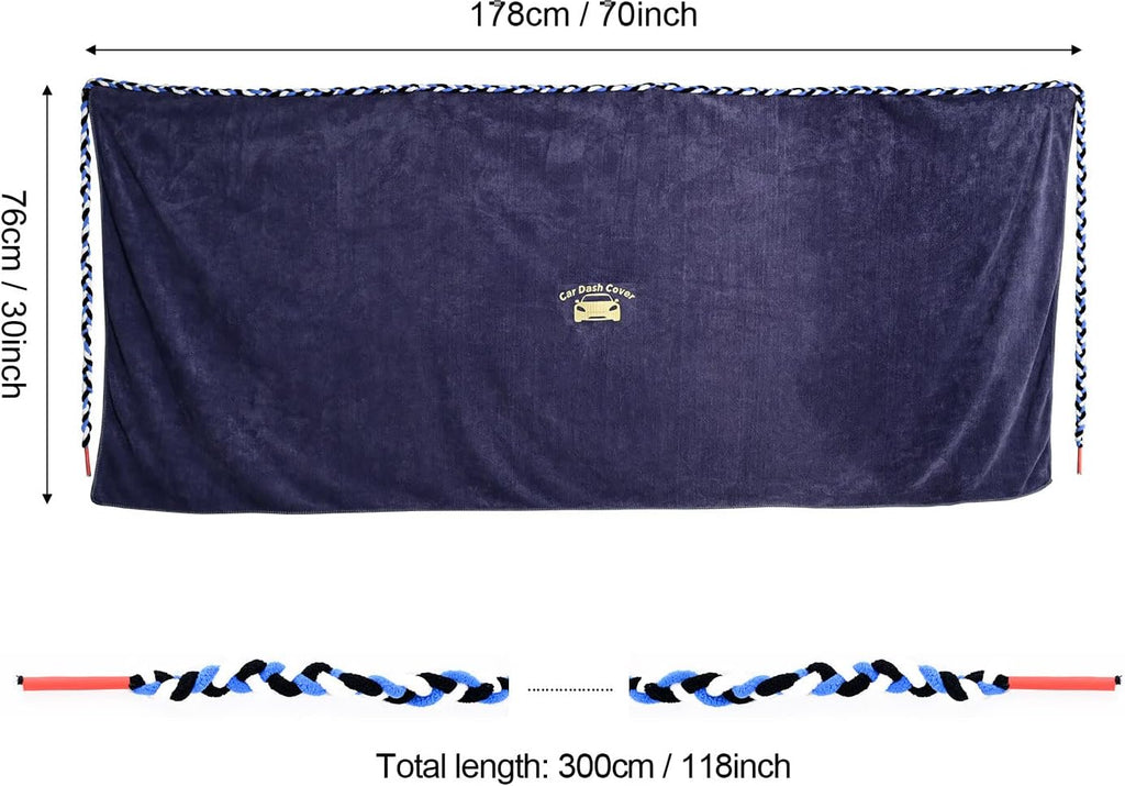 Window Tinting Dash Protection, Super Absorbent Dash Towel Microfiber Towel and Strand Soak Rope Tool, Protective Control Water Shield for Windshield Film Install Scratch Free Tint Tools