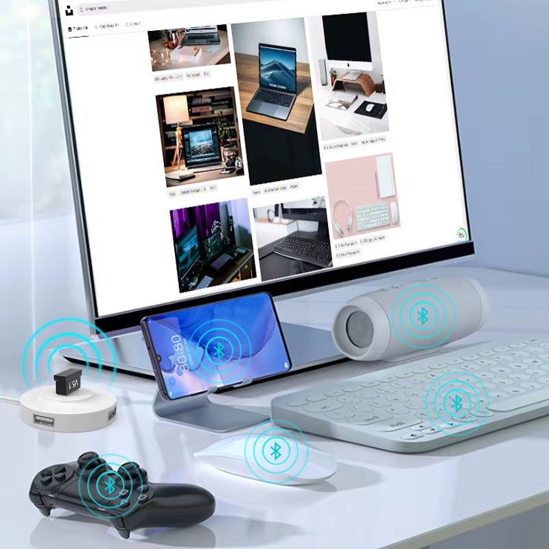MINI USB Bluetooth 5.1 Dongle Adapter for PC Laptop Mouse Keyboard Tablet Phone Printer Game Speaker Wireless Transmit Receiver