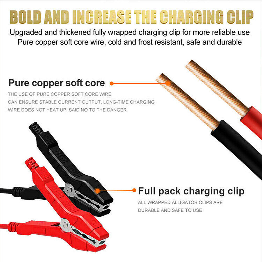 12V Intelligent Motorcycle Motorbike Car Battery Charger Automatic Smart Trickle