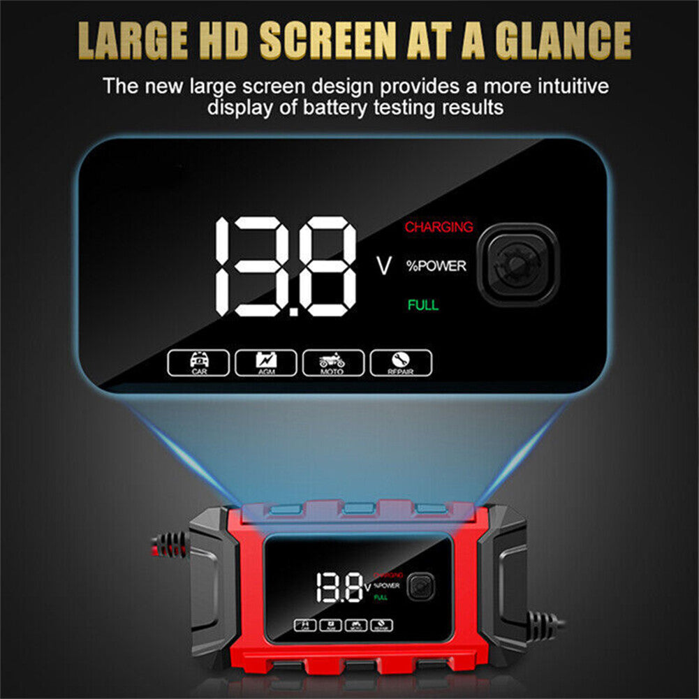 12V Intelligent Motorcycle Motorbike Car Battery Charger Automatic Smart Trickle