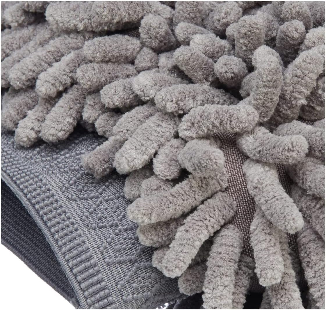 Deluxe Microfiber Car Wash Drying Mitts, 2 Pack, Grey, 30 Cm L X 20 Cm W