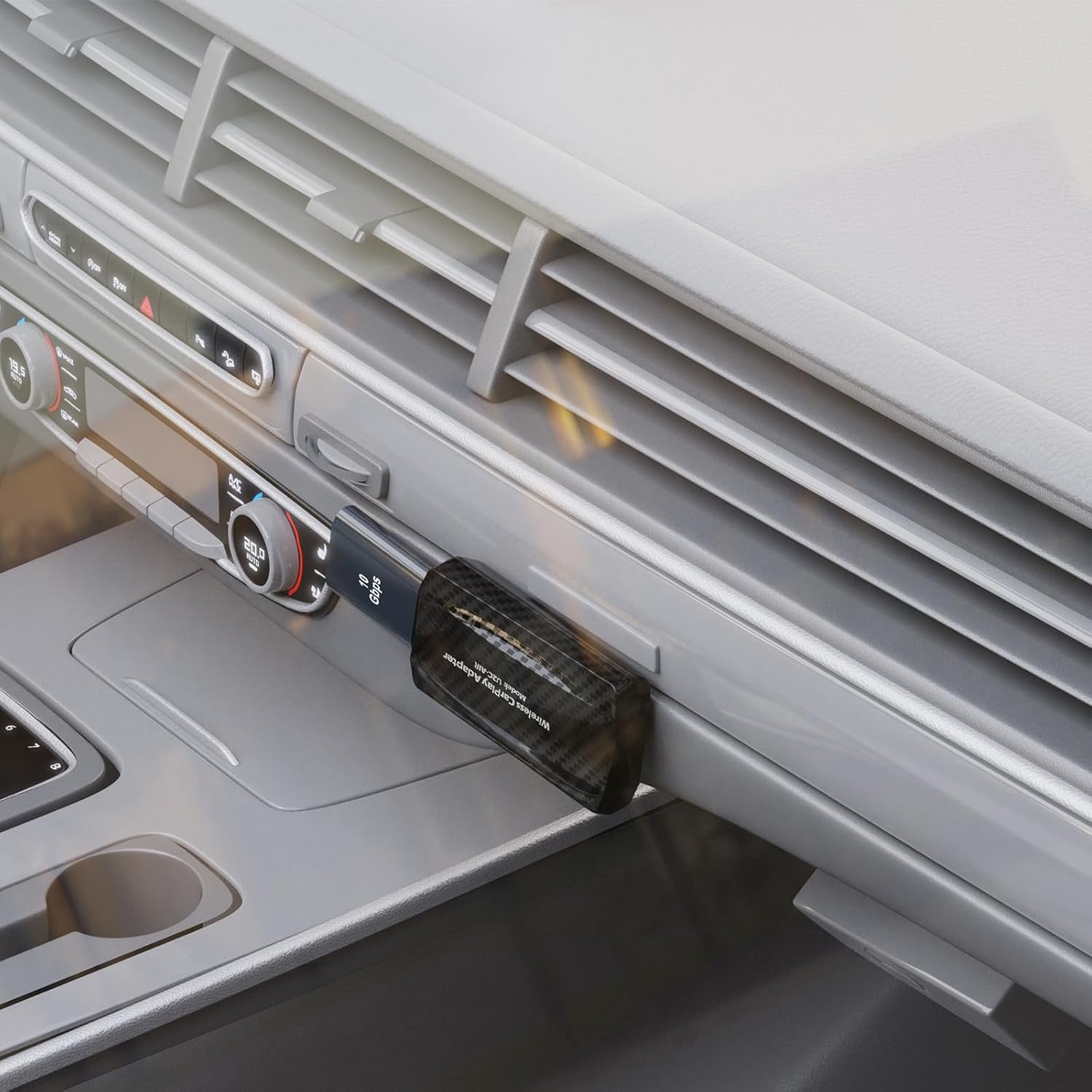 Carplay Wireless Adapter U2C-AIR Carplay Wireless Stick Convert Wired Carplay to Wireless, Plug and Play Compatible with Cars 2017-2026 for Ios 10+, Black