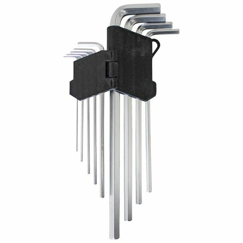 9Pcs Extra Long Hex Key Key Set Metric 1.5Mm to 10Mm Allen Key Chrome Finish