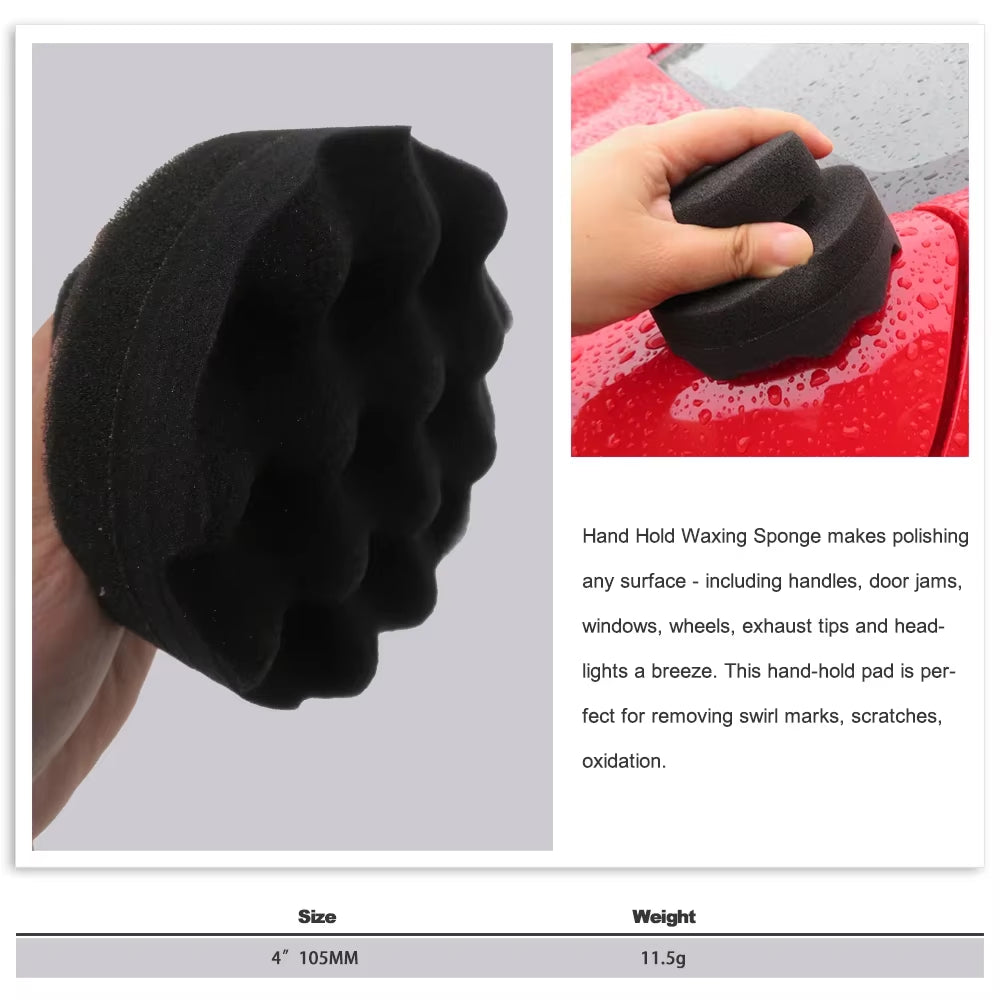 Detailing Brush Tire Shine Hex Grip Dressing Applicator round Washable Car Foam Sponge Reusable Tire Cleaner for Auto Washing
