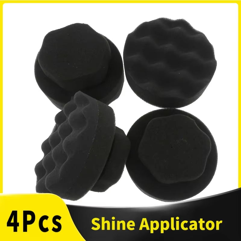 Detailing Brush Tire Shine Hex Grip Dressing Applicator round Washable Car Foam Sponge Reusable Tire Cleaner for Auto Washing